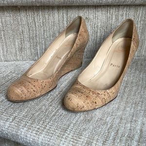 Christian louboutin cork wedge size 6.5